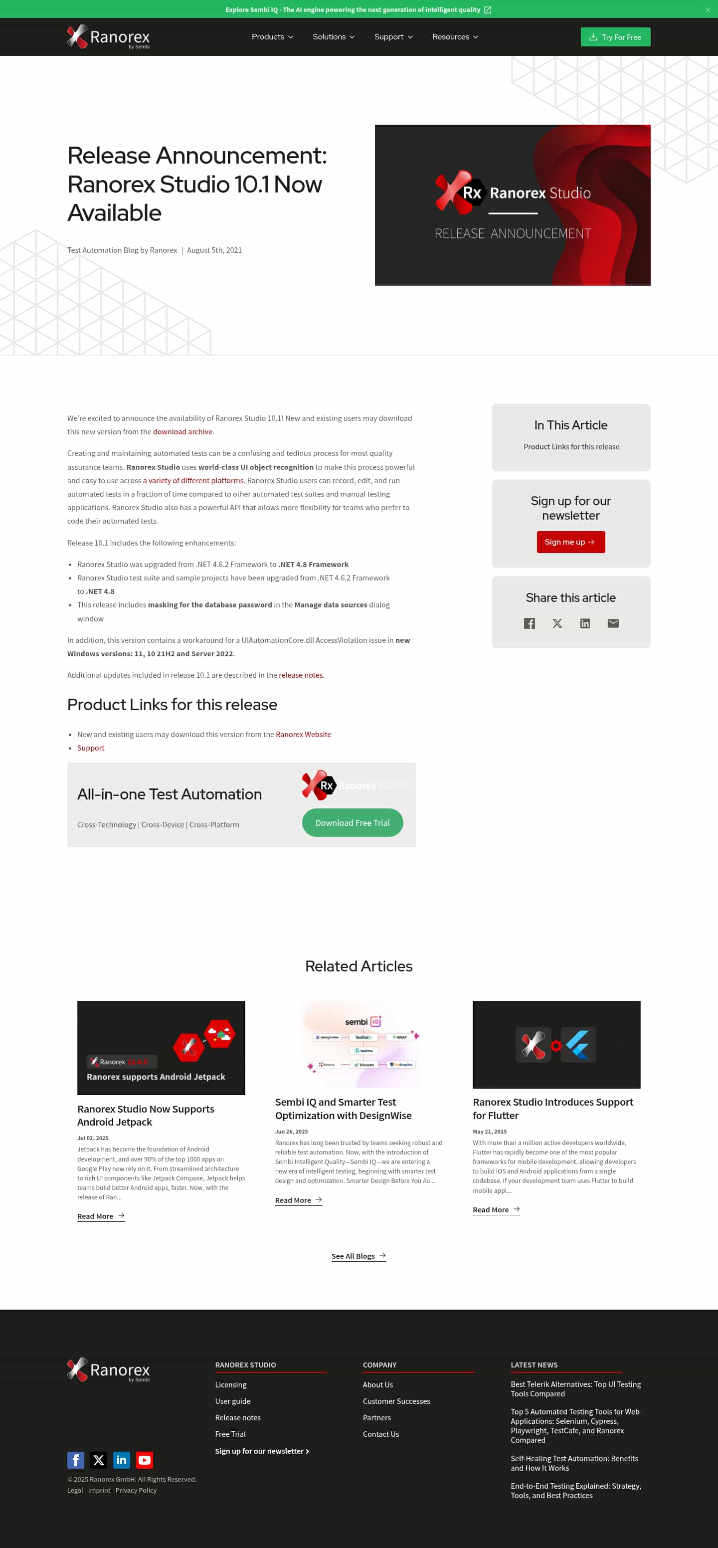 Latest website image capture