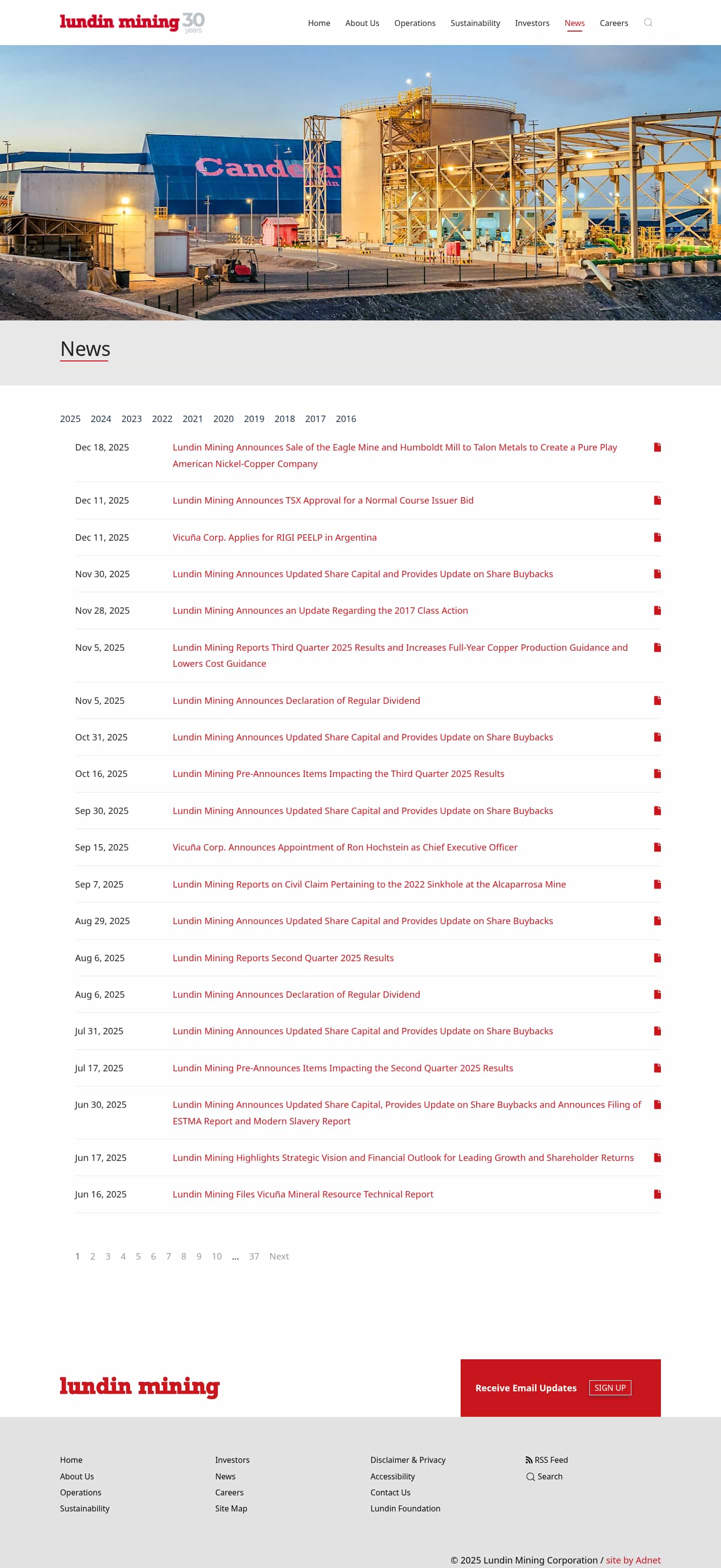 Latest website image capture