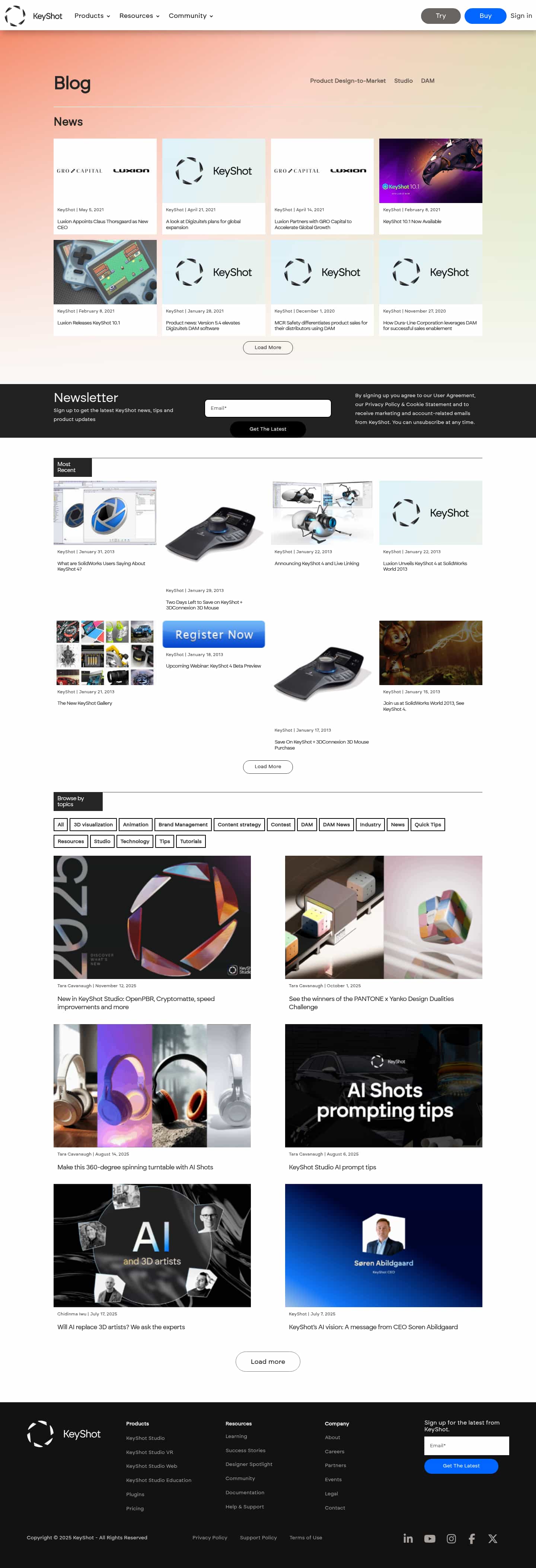 Latest website image capture