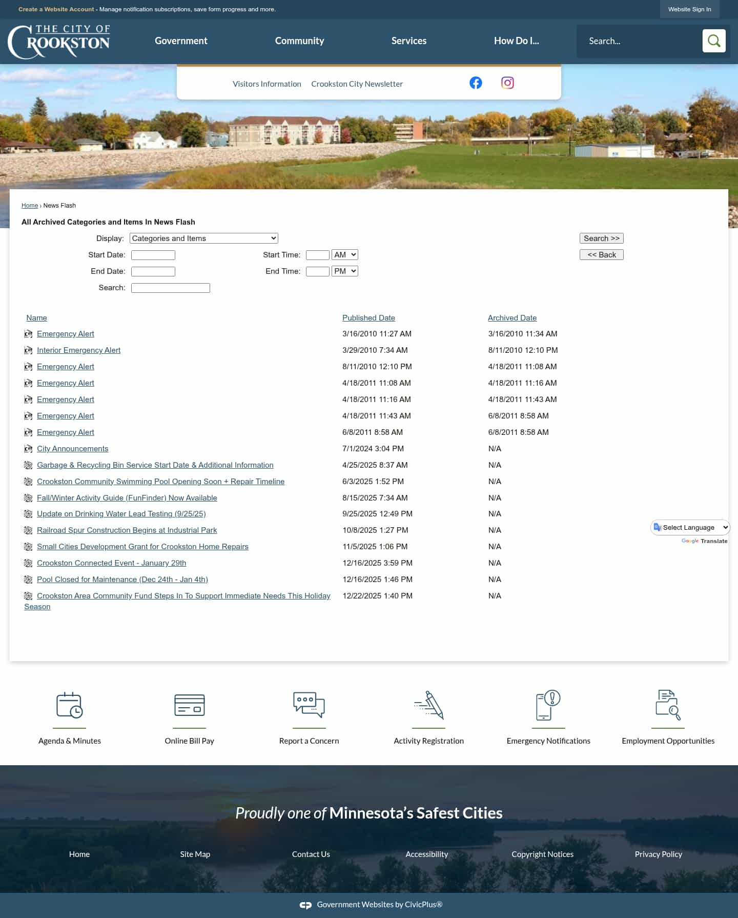 Latest website image capture