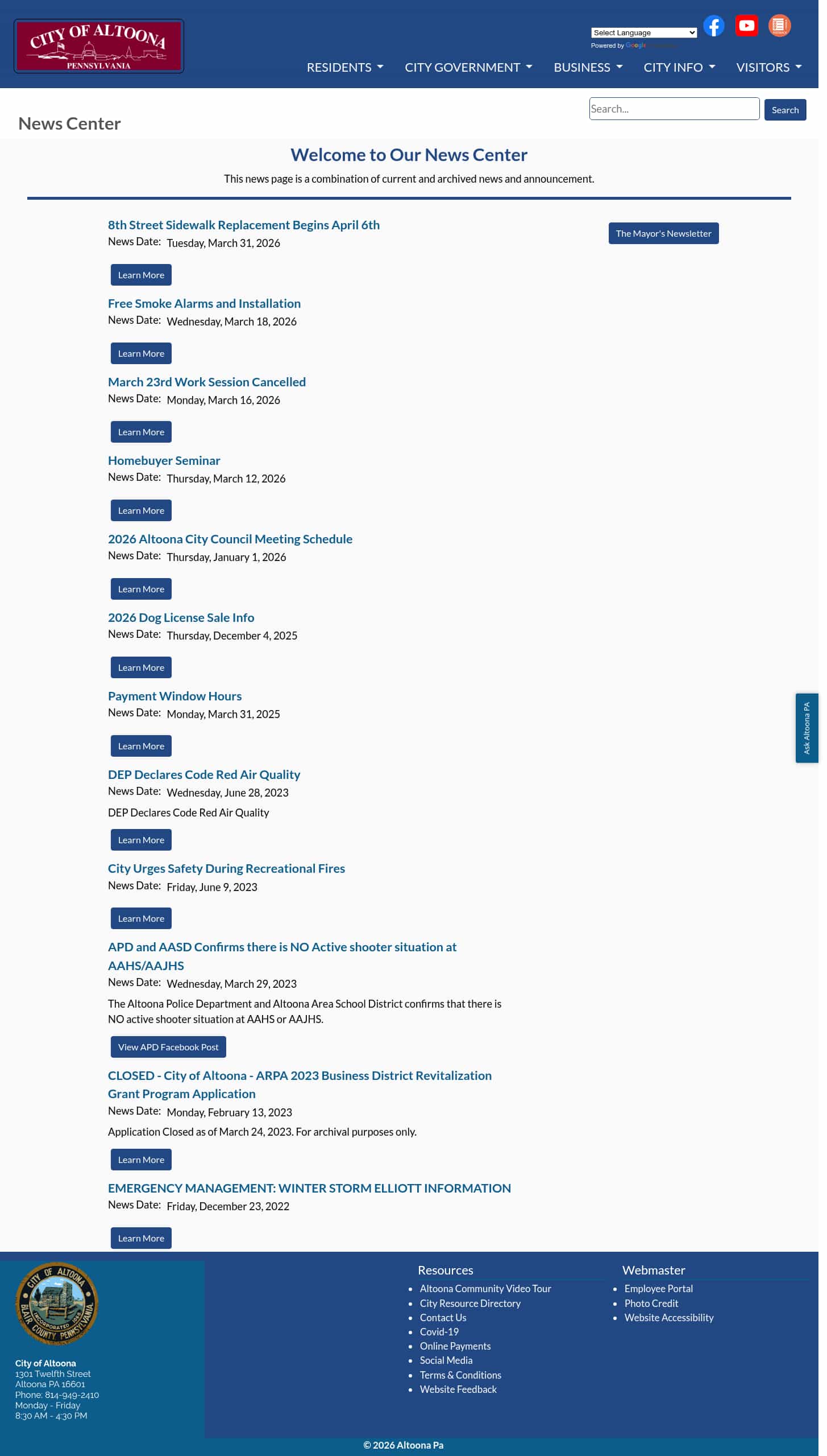 Latest website image capture