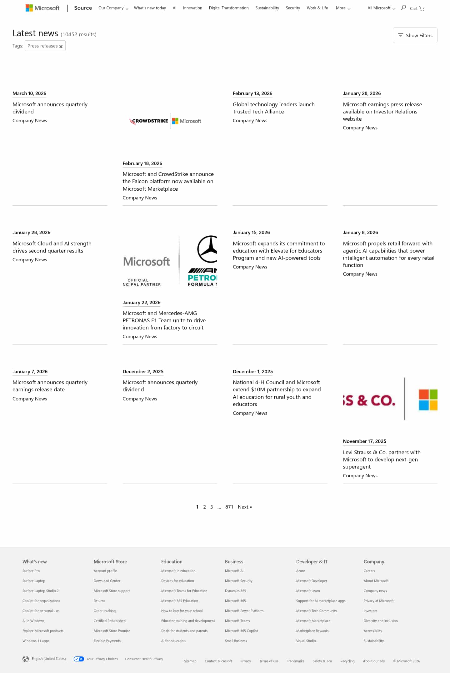 Latest website image capture