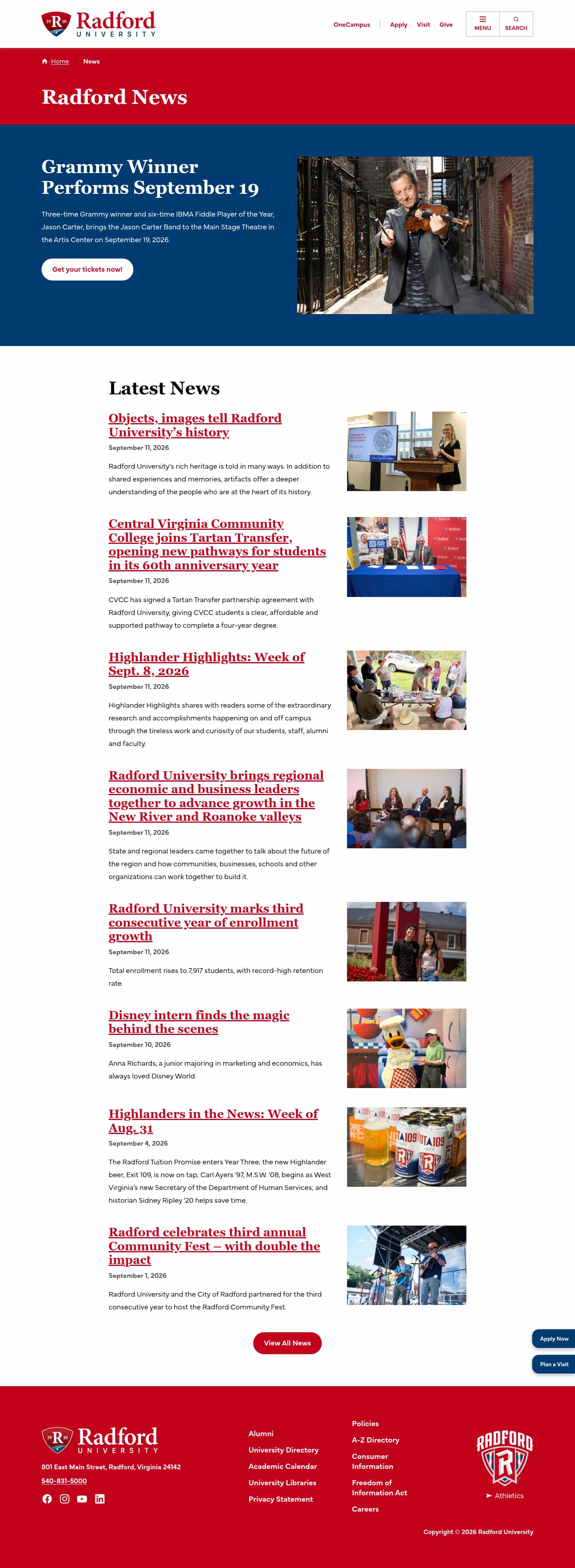 Latest website image capture