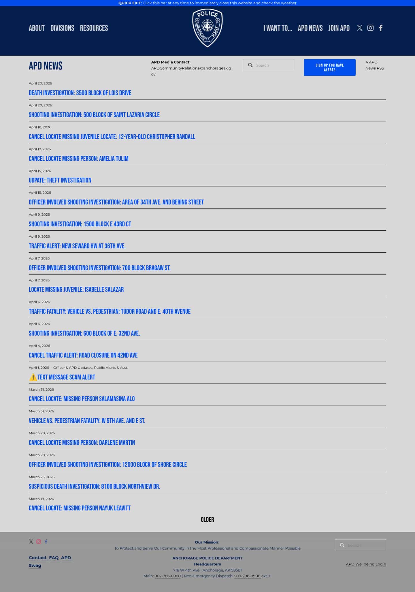 Latest website image capture