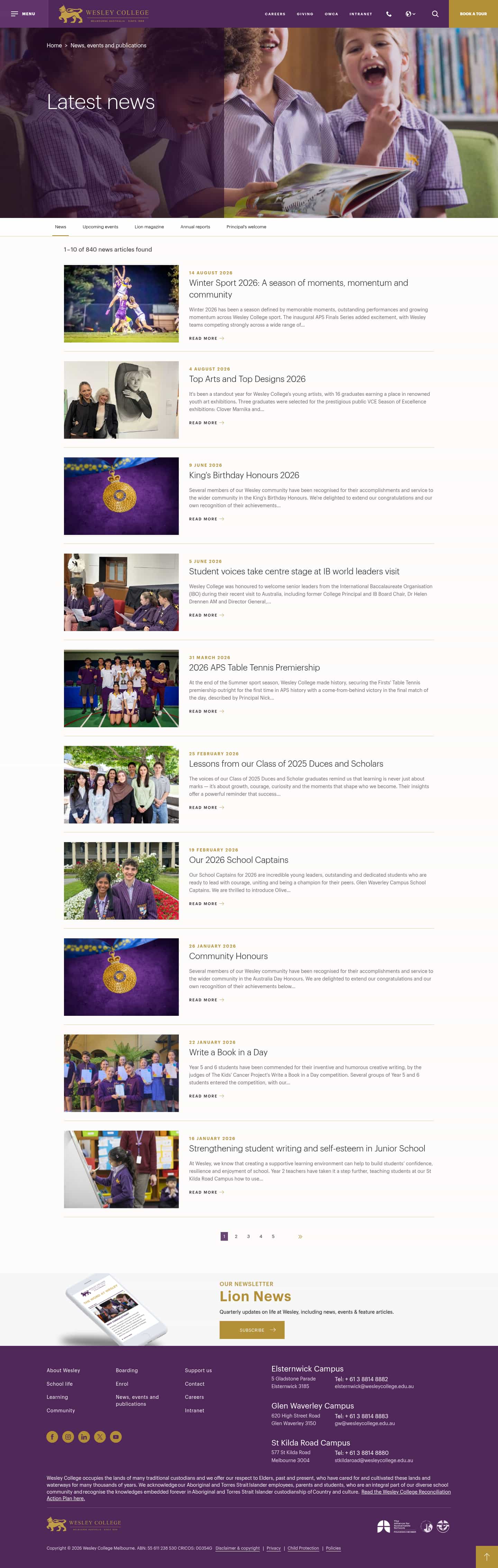 Latest website image capture