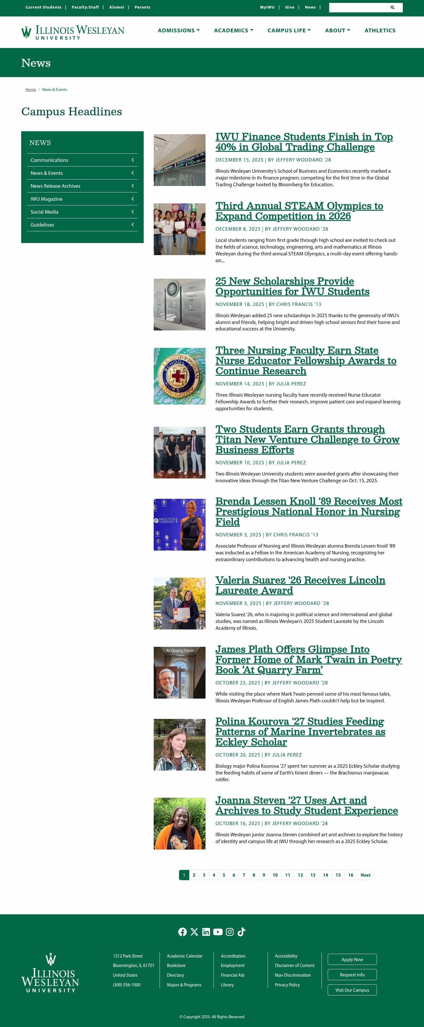 Latest website image capture