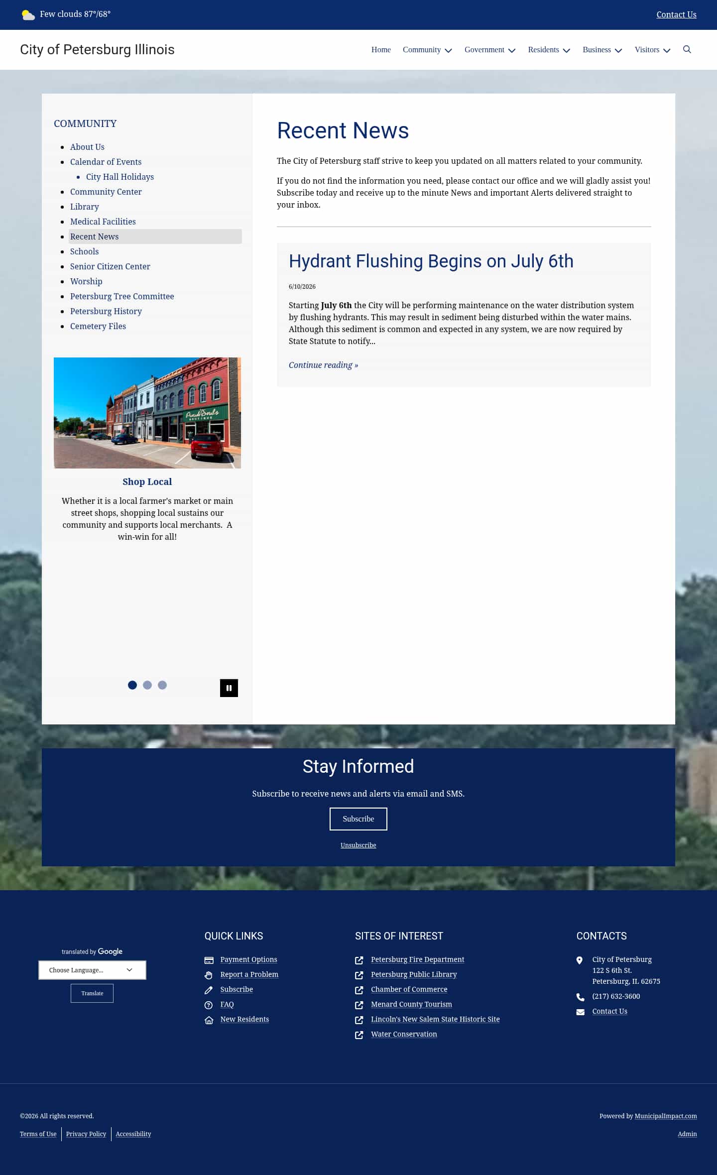 Latest website image capture
