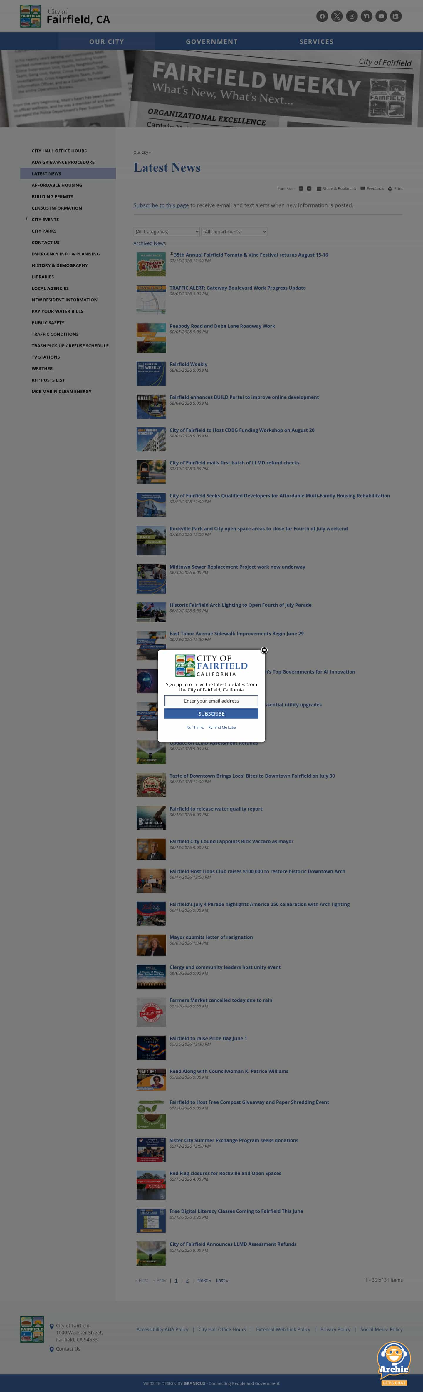 Latest website image capture