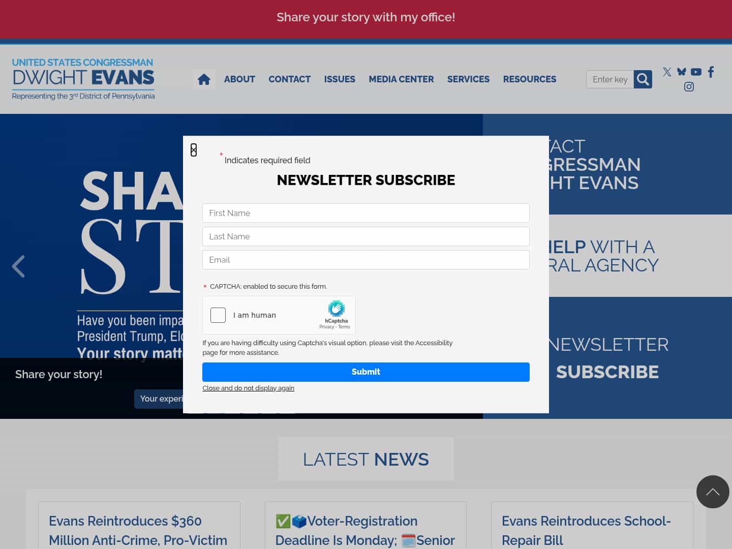 Latest website image capture