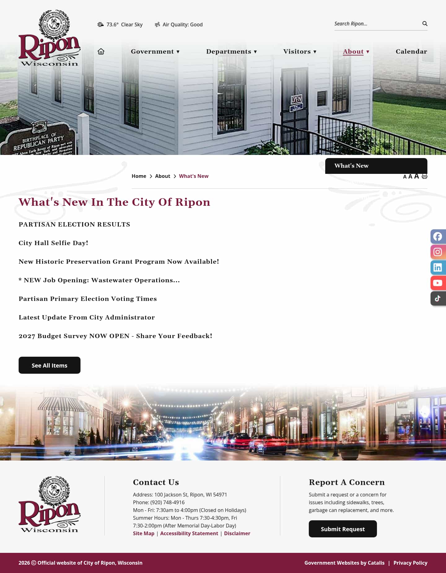 Latest website image capture