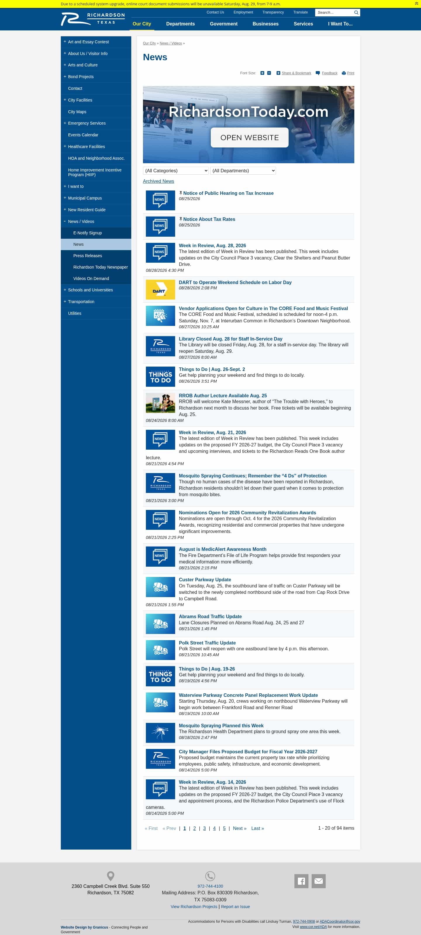 Latest website image capture