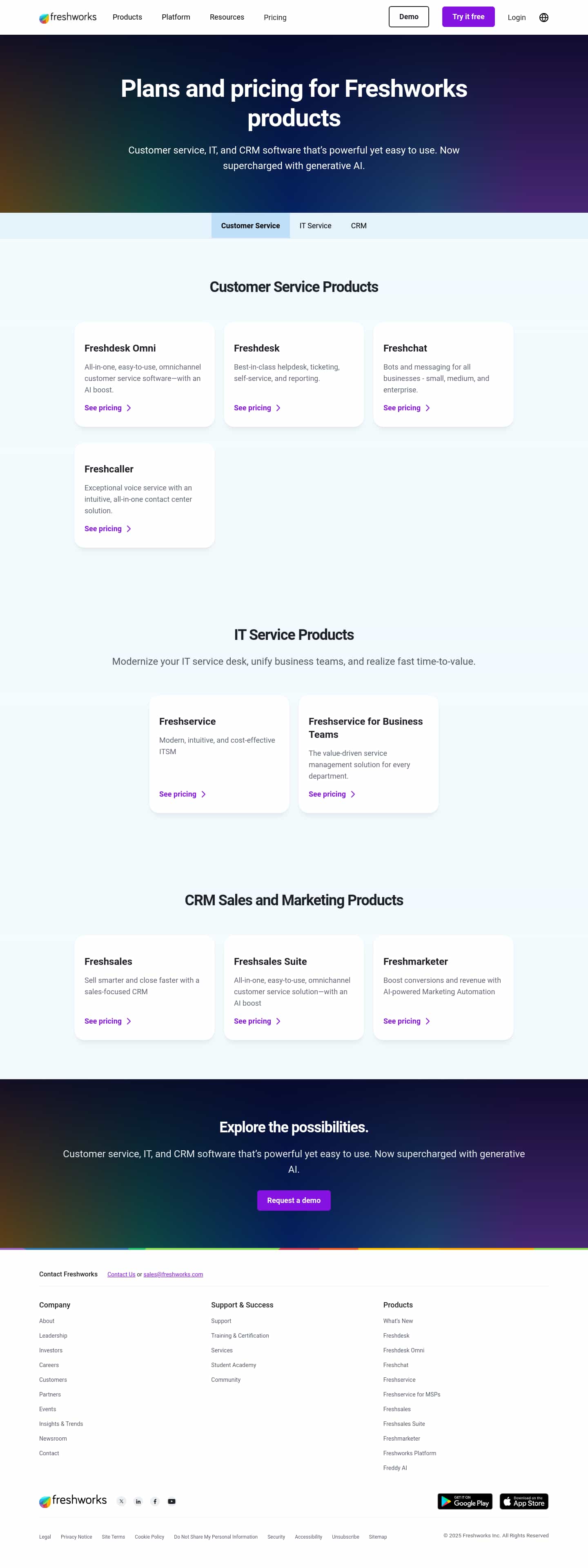 Freshworks Pricing: Get alerts for the latest updates - Visualping